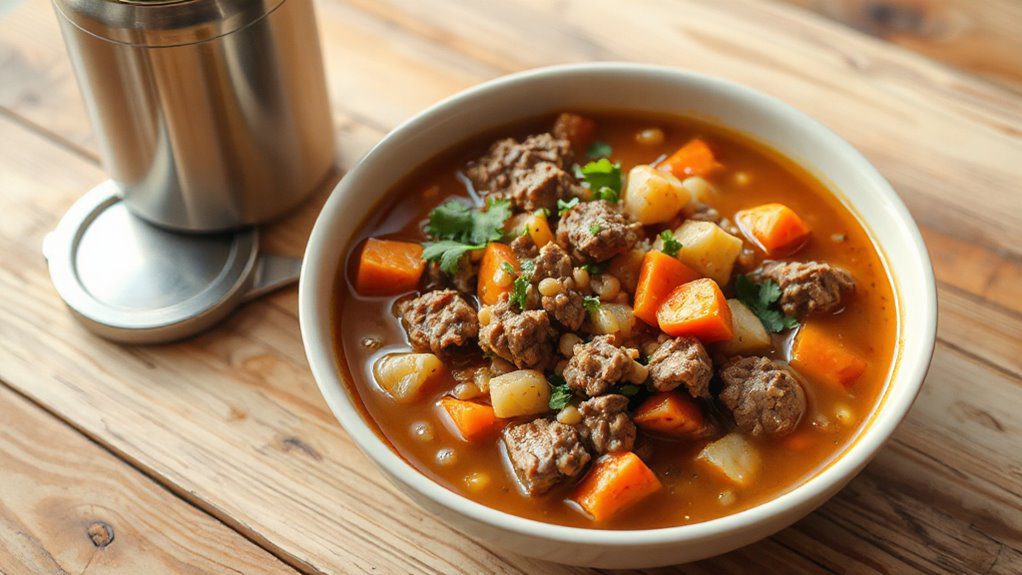 hearty barley filled soup
