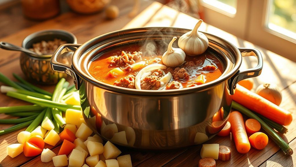 hearty beefy potato soup