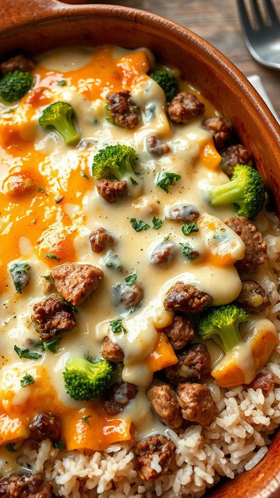 hearty broccoli rice casserole