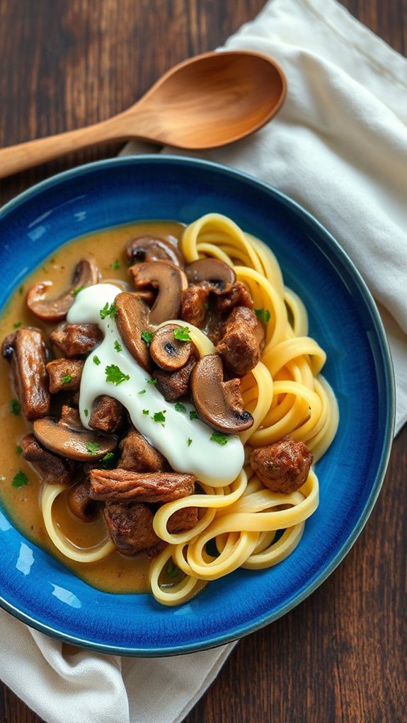 hearty creamy beef dish hearty creamy beef dish