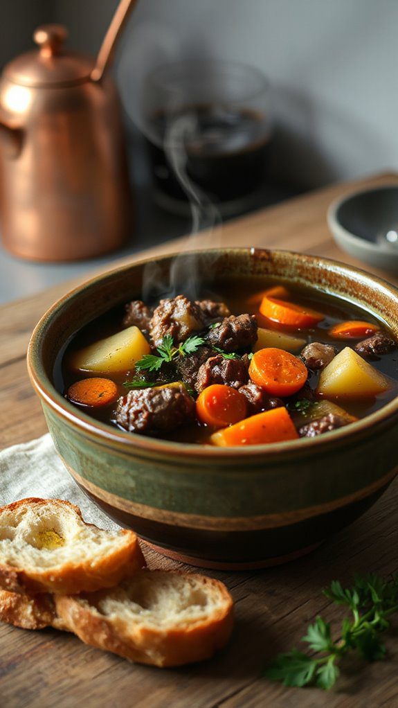 hearty guinness hamburger soup