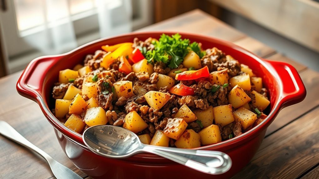 hearty hamburger potato dish