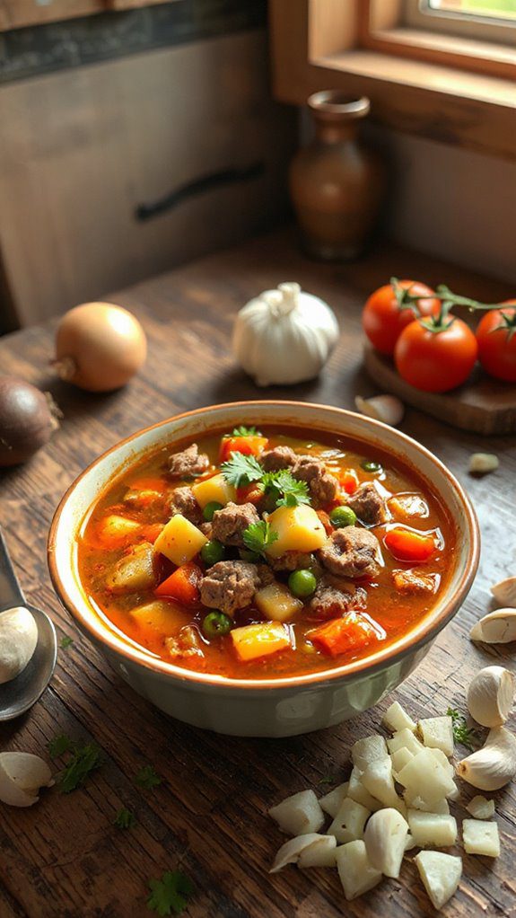 hearty hamburger vegetable soup