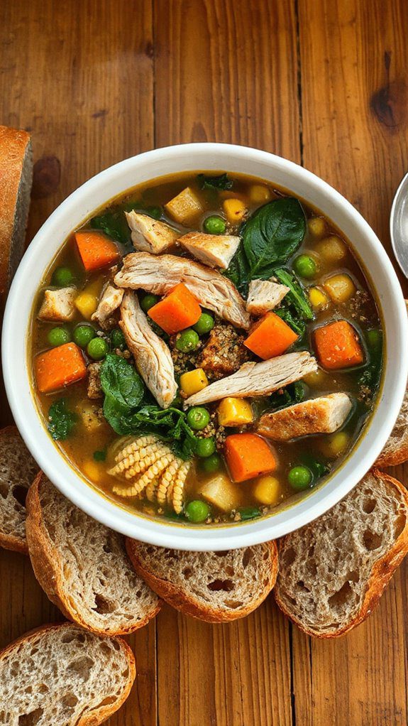 hearty quinoa chicken soup