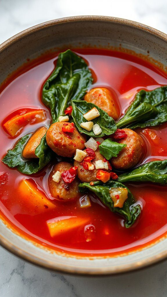 hearty sausage and kale soup