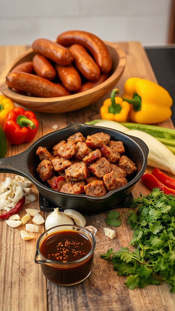 hearty sausage bean chili