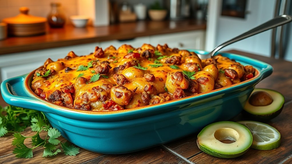 hearty southwestern beef casserole