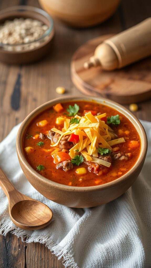 hearty taco flavored soup