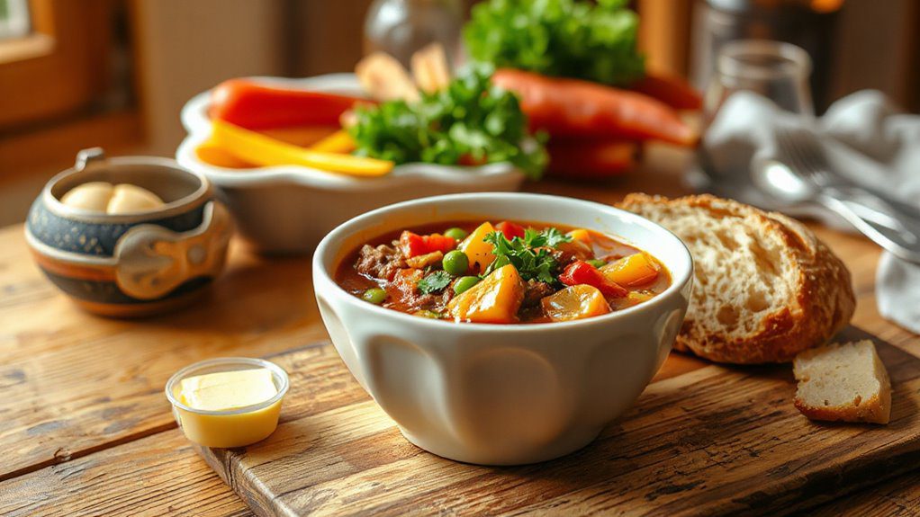 hearty vegetable hamburger soup