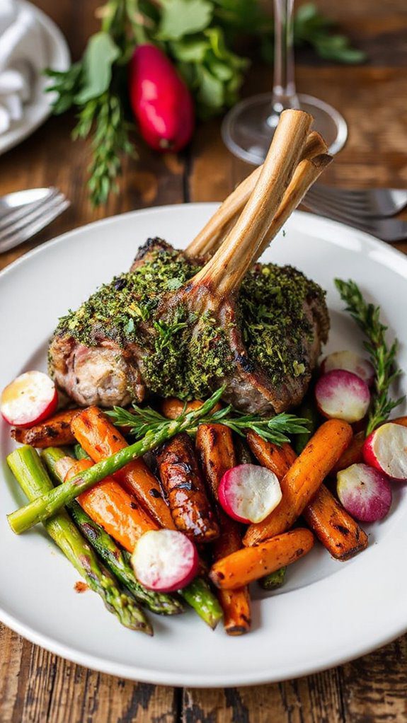 herb crusted lamb preparation recipe