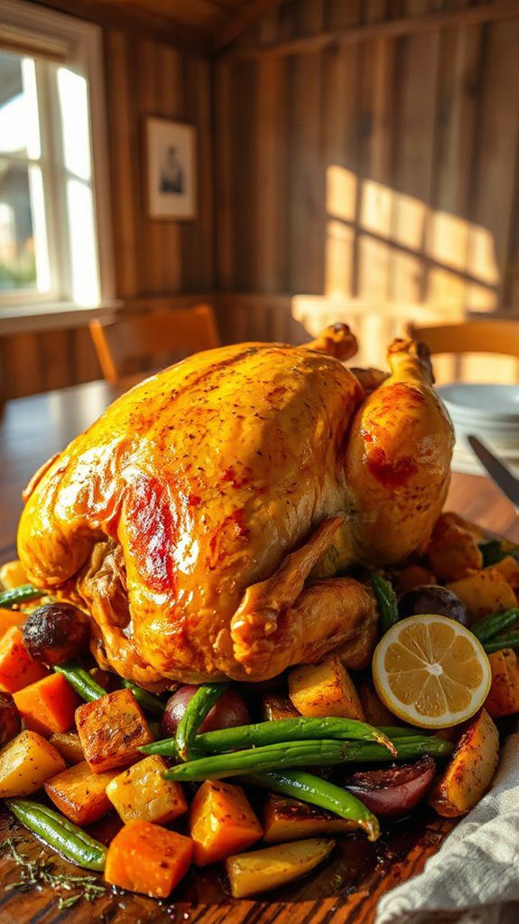 herb infused roasted chicken dish