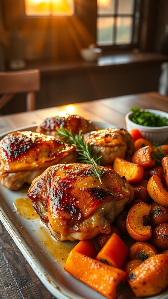 herb infused roasted chicken thighs herb infused roasted chicken thighs