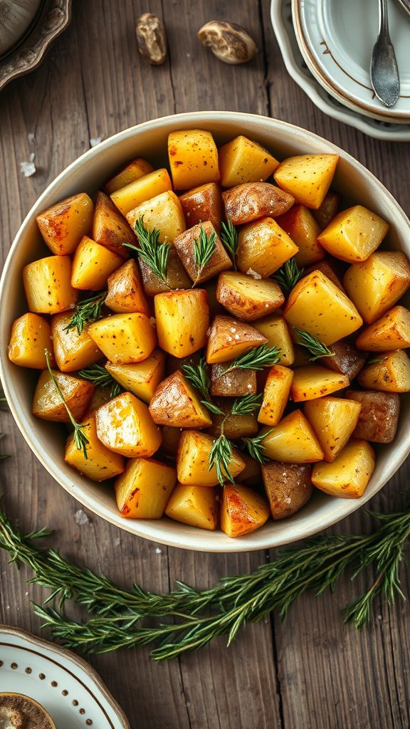herb infused roasted potatoes