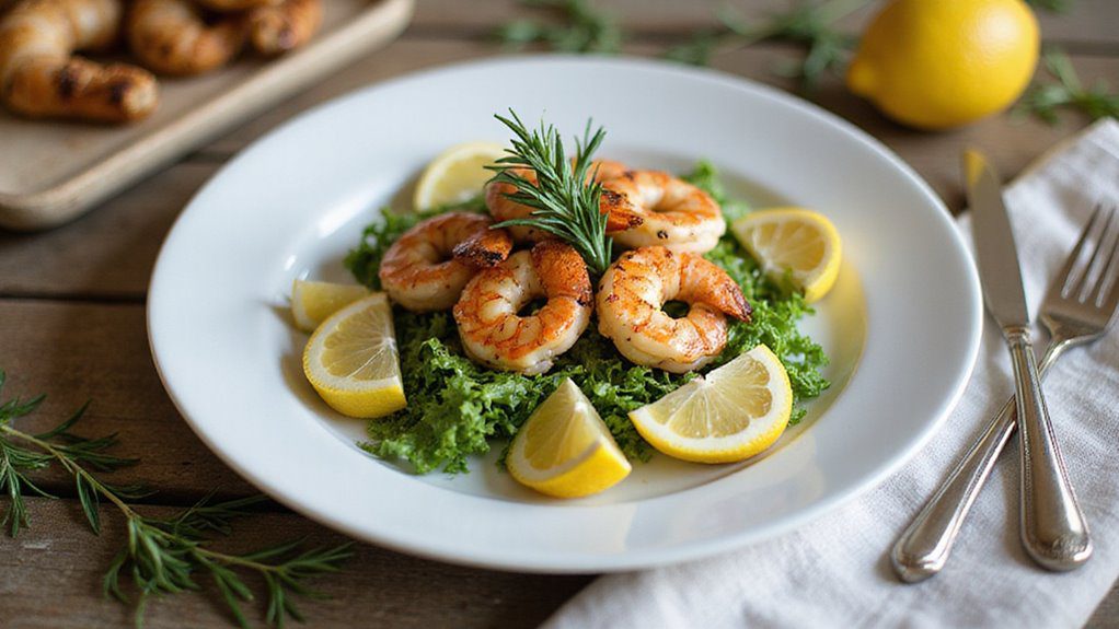 herb infused seafood dish