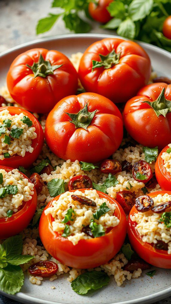 herbed rice stuffed tomatoes