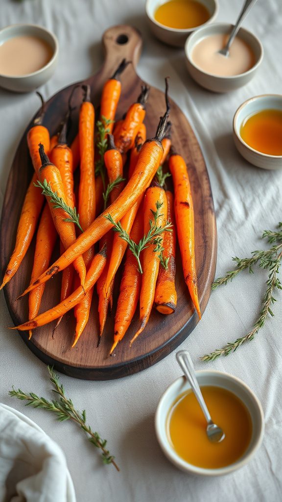 honey glazed thyme roasted carrots