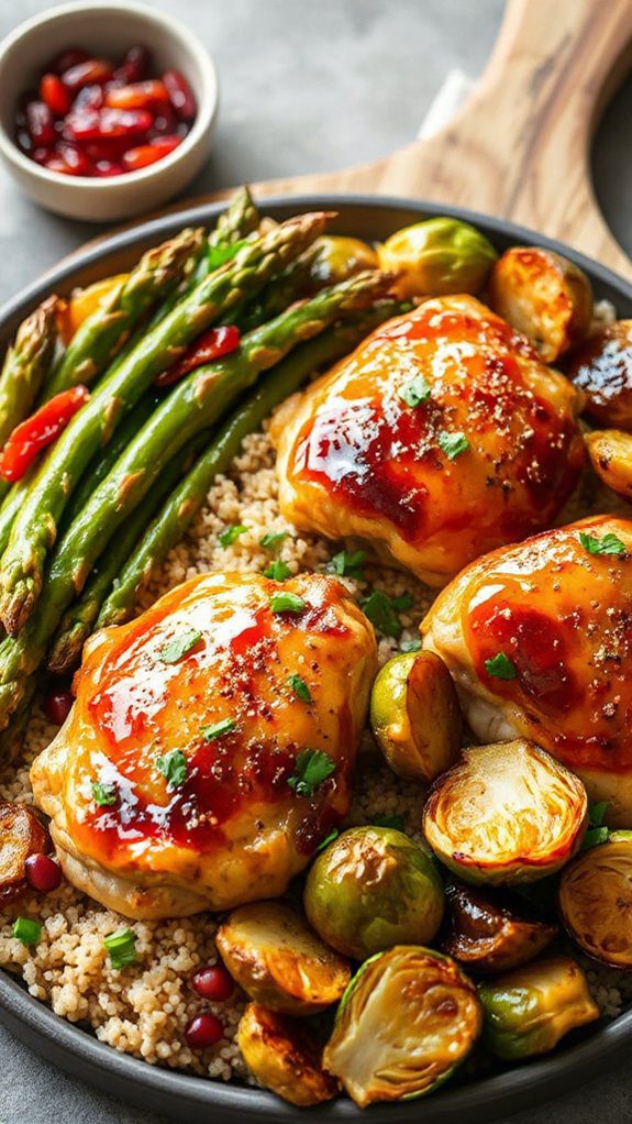 honey mustard glazed thighs