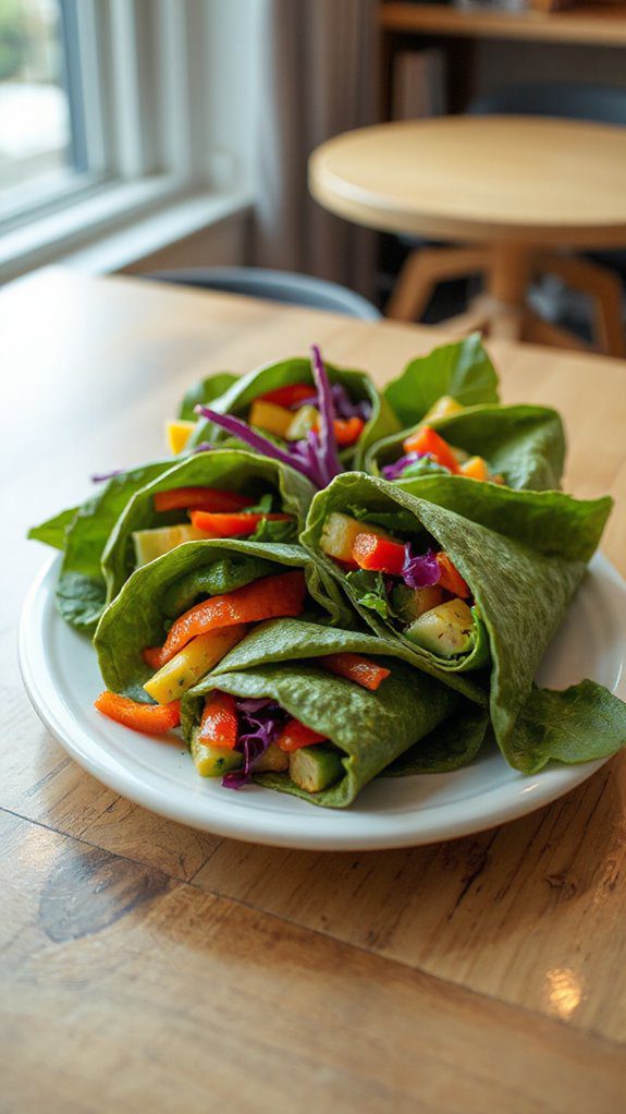 hummus filled vegetable wraps hummus filled vegetable wraps