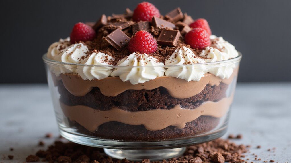 indulgent layered chocolate dessert
