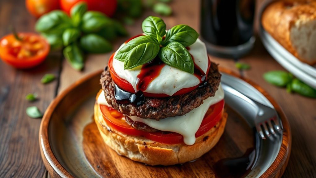italian inspired gourmet burger
