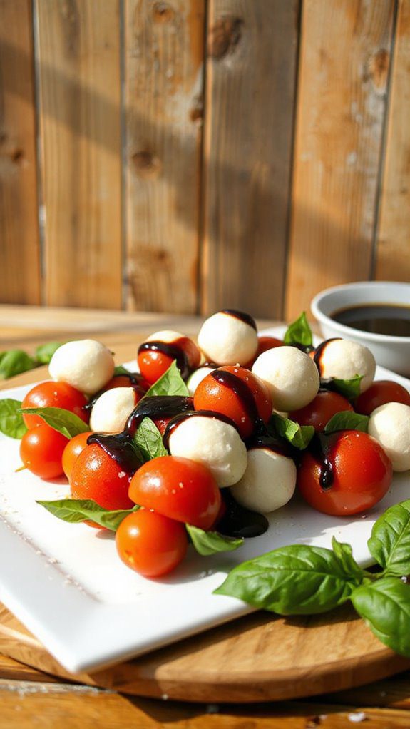 italian salad on skewers