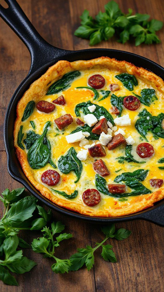 italian sausage spinach frittata