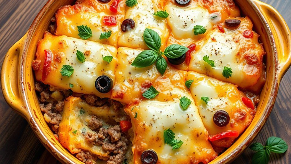 italian style hamburger casserole