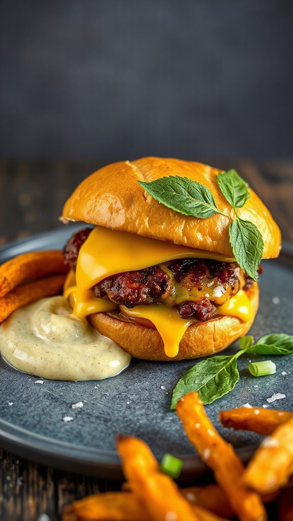 japanese inspired spicy burger japanese inspired spicy burger