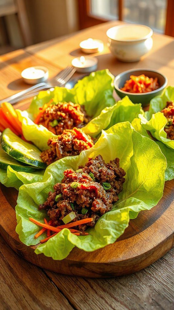 korean bbq lettuce wraps