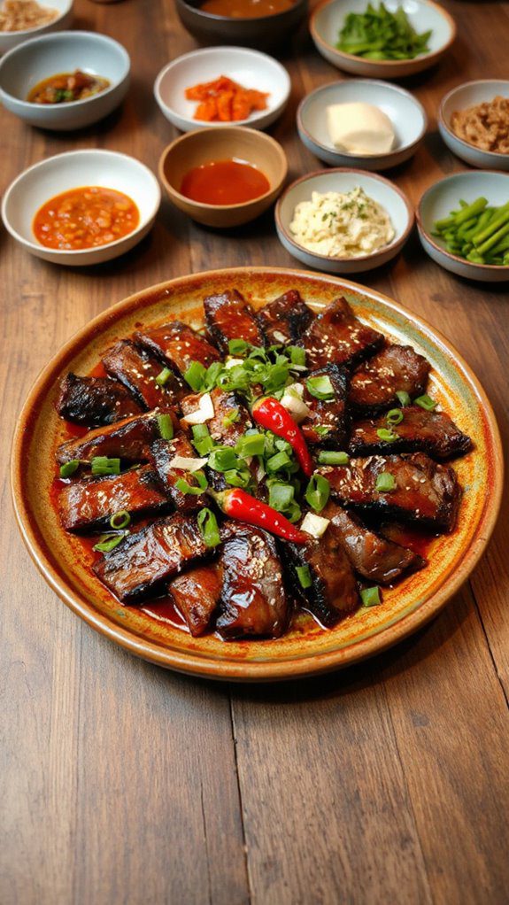 korean beef marinated dish