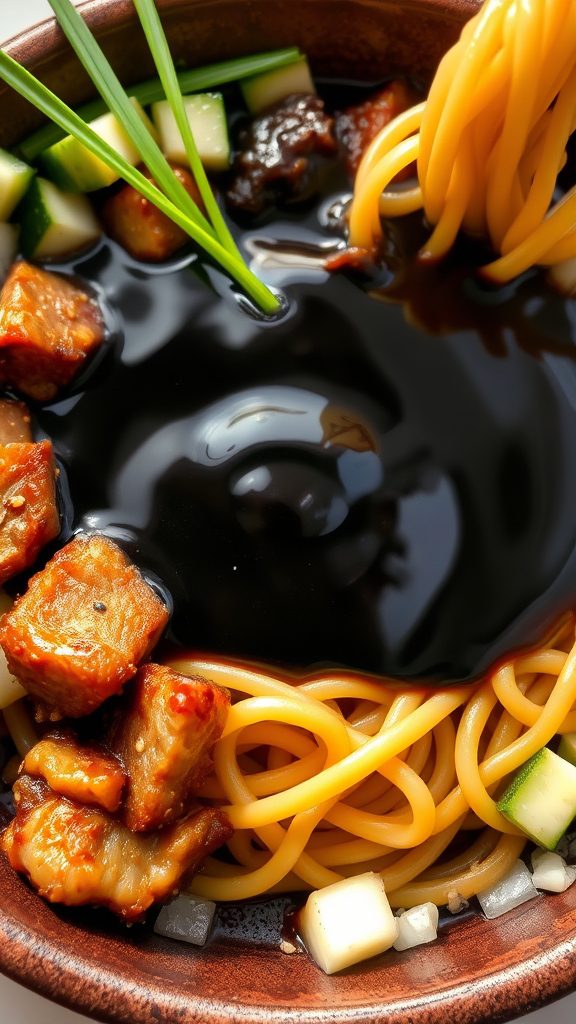 korean black bean noodles