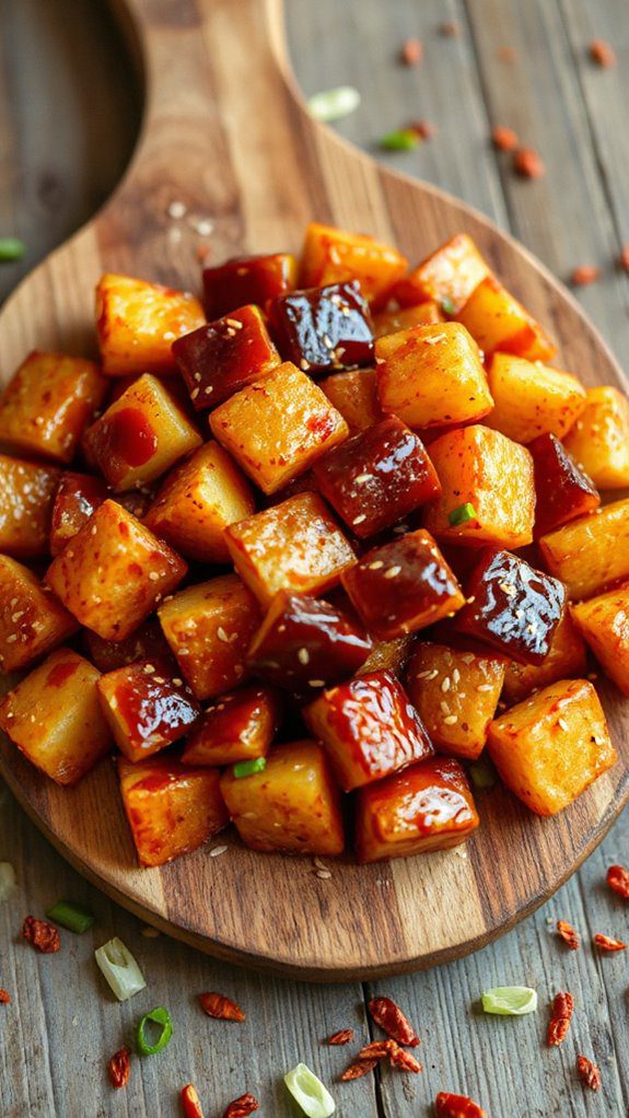 korean style spicy potato snacks