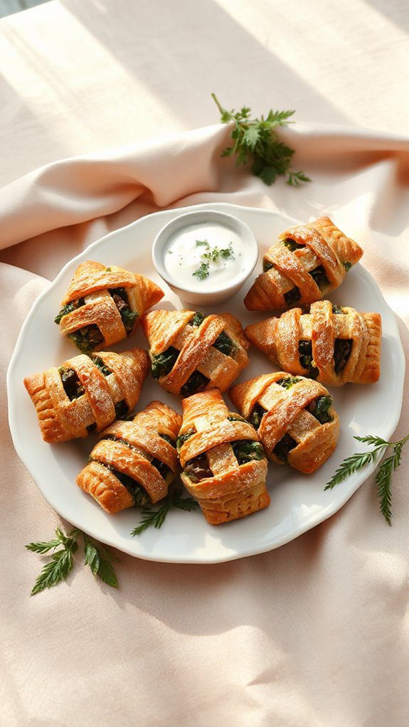 lamb and spinach pastry
