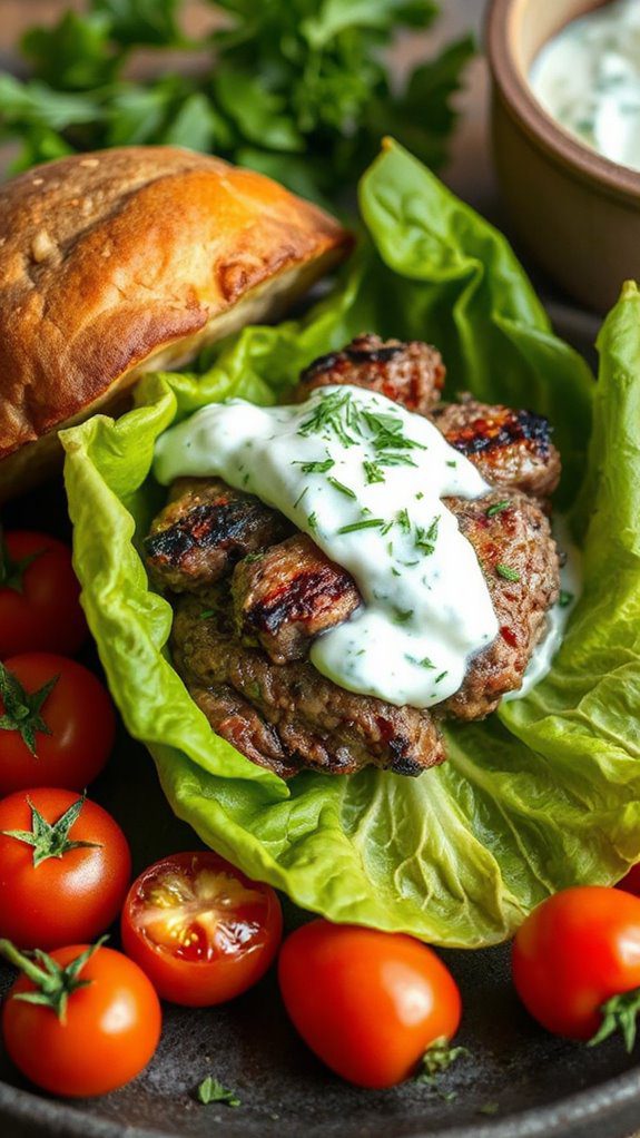 lamb burgers with tzatziki