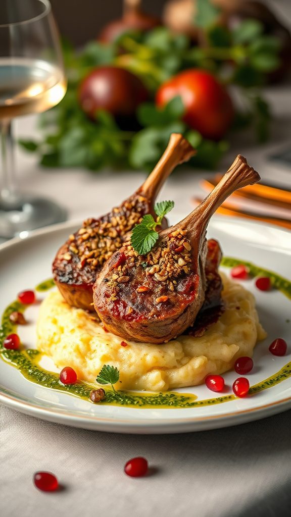 lamb chops with brazil nuts