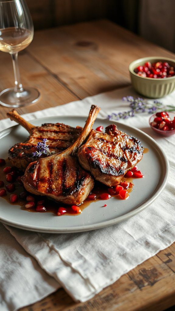 lamb chops with pomegranate glaze lamb chops with pomegranate glaze