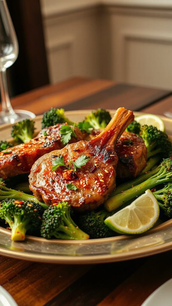 lamb chops with sesame