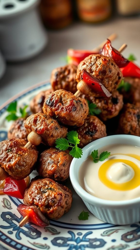 lamb kofta with tahini