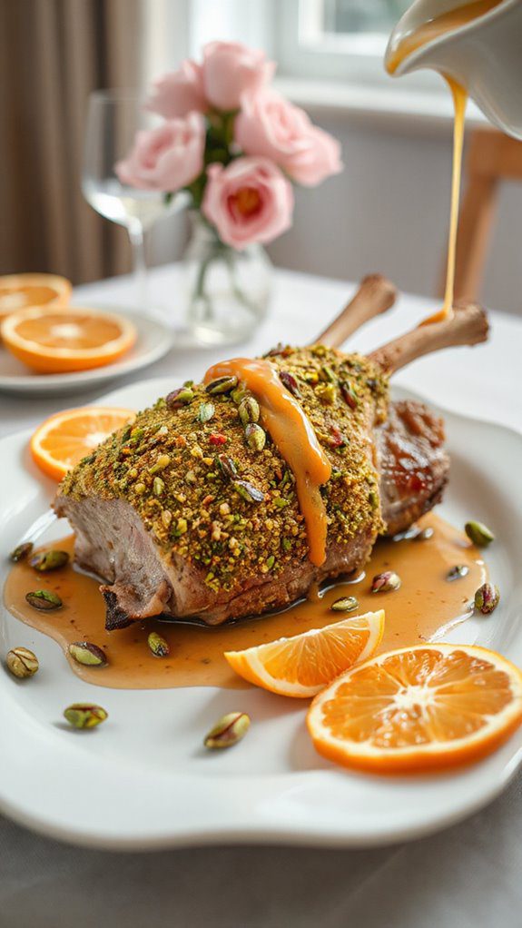 lamb with pistachio crust
