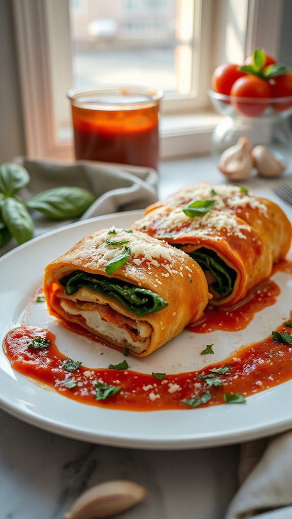 lasagna filled pasta rolls lasagna filled pasta rolls