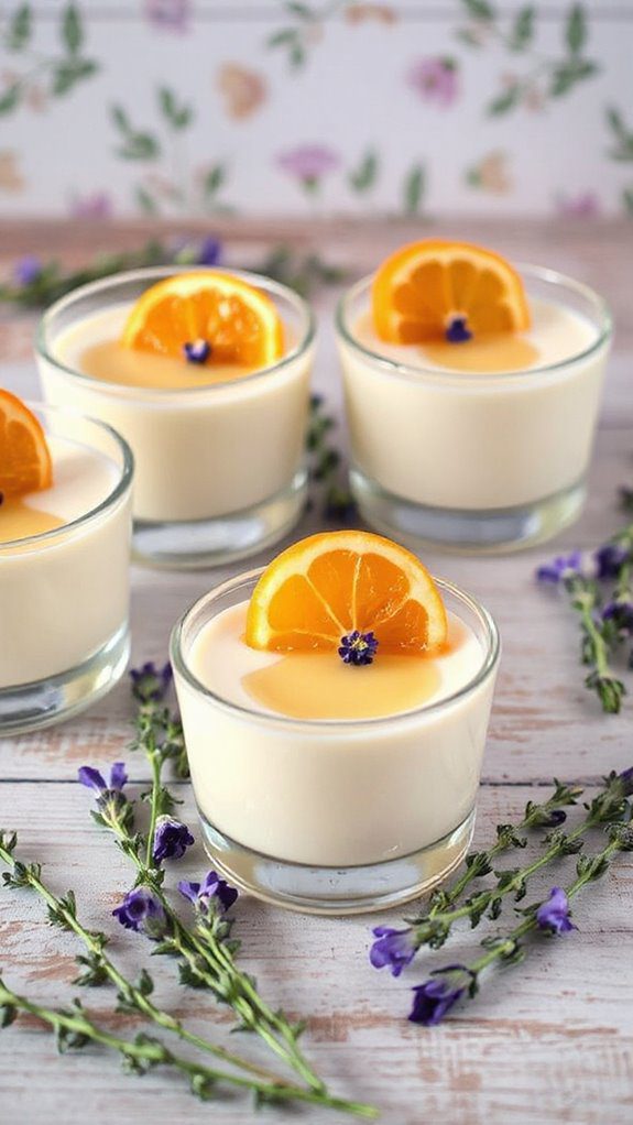 lavender infused creamy dessert lavender infused creamy dessert