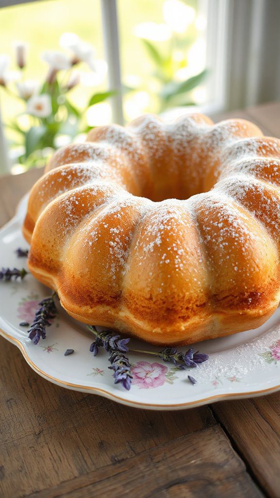 lavender infused honey cake