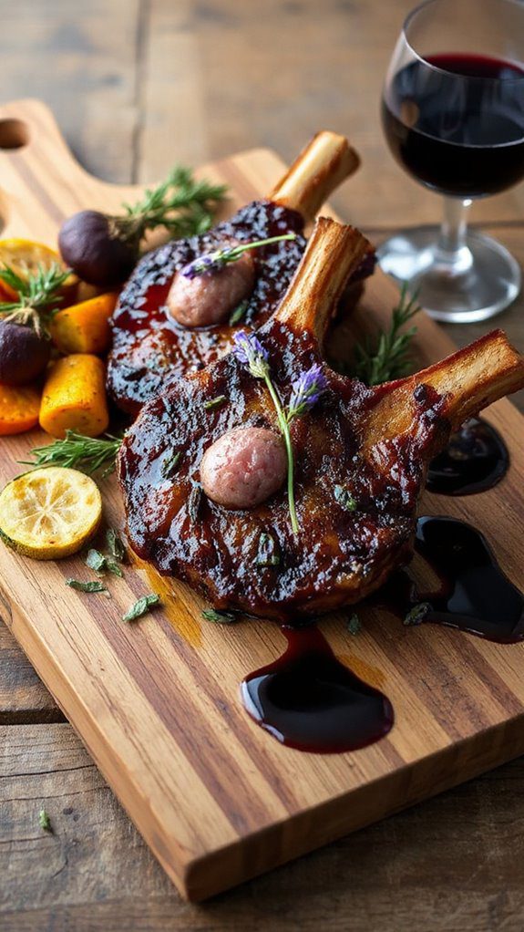 lavender infused honey lamb chops lavender infused honey lamb chops