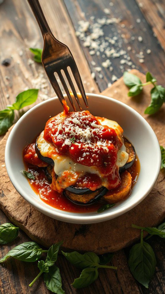 layered baked eggplant dish layered baked eggplant dish