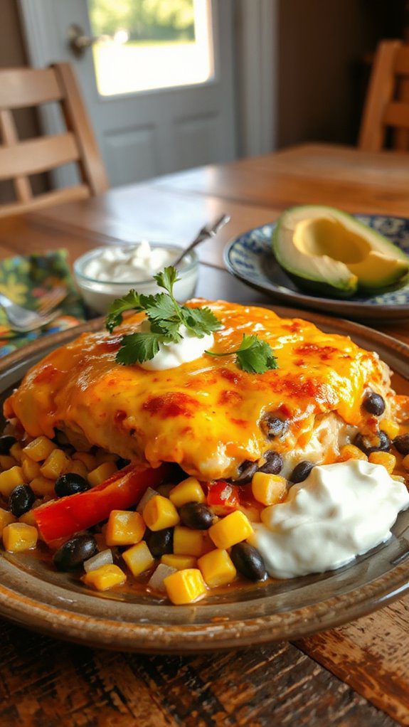 layered chicken enchilada bake layered chicken enchilada bake