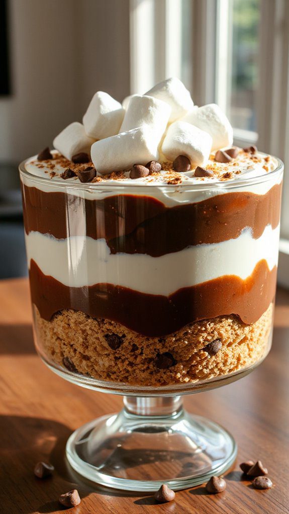 layered chocolate graham dessert