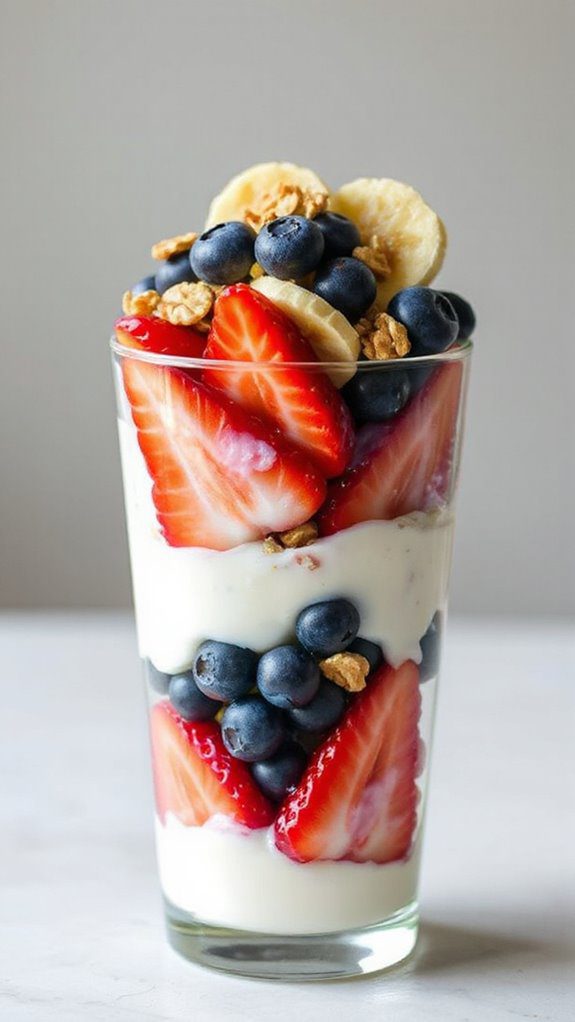 layered fruit and yogurt layered fruit and yogurt