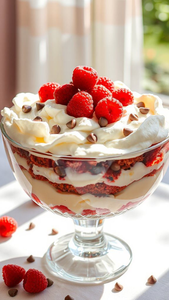 layered red velvet dessert