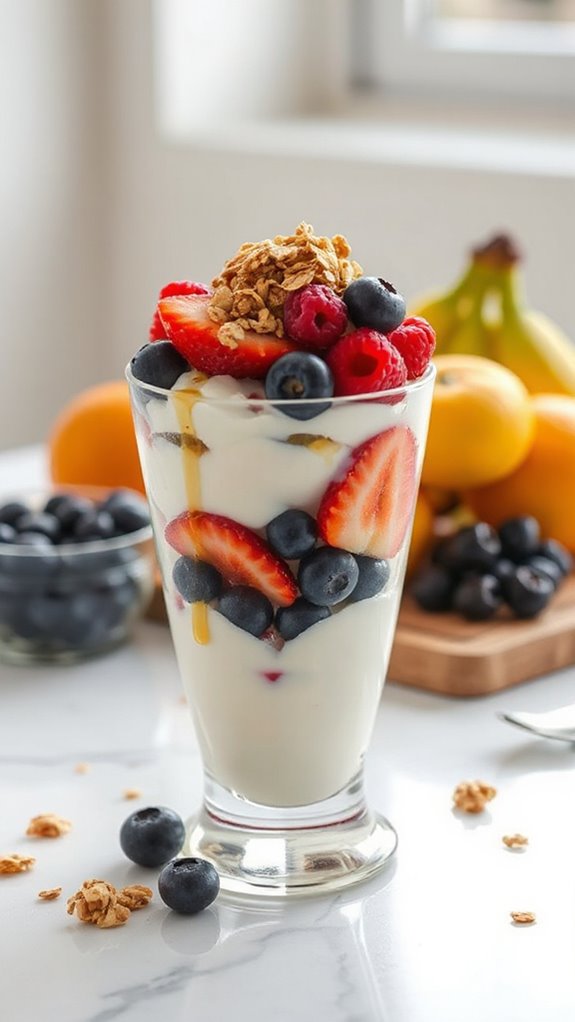 layered yogurt and toppings layered yogurt and toppings