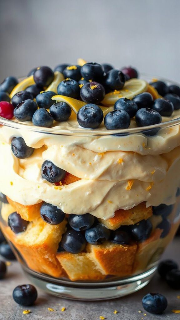 lemon blueberry cheesecake dessert